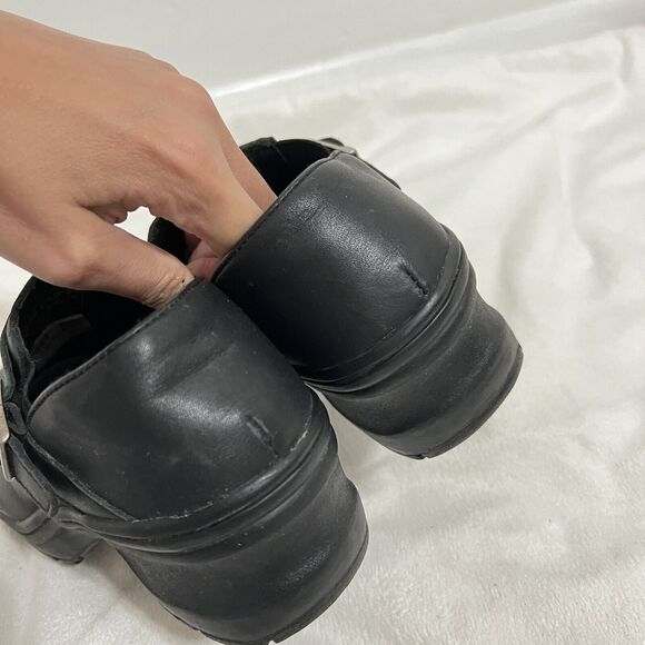 Iron Age Steel Toe Clogs Size 6 Women Black Workwear Outdoor Minimal Buckle - Picture 4 of 6